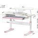 Дитячий стіл ErgoKids TH-310 з полицею S30 Pink TH-310 W/PN + BD-S30 PN фото 3