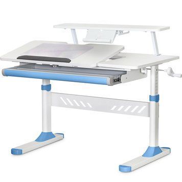 Дитячий стіл ErgoKids TH-310 з полицею S30 Blue TH-310 W/BL + BD-S30 BL фото