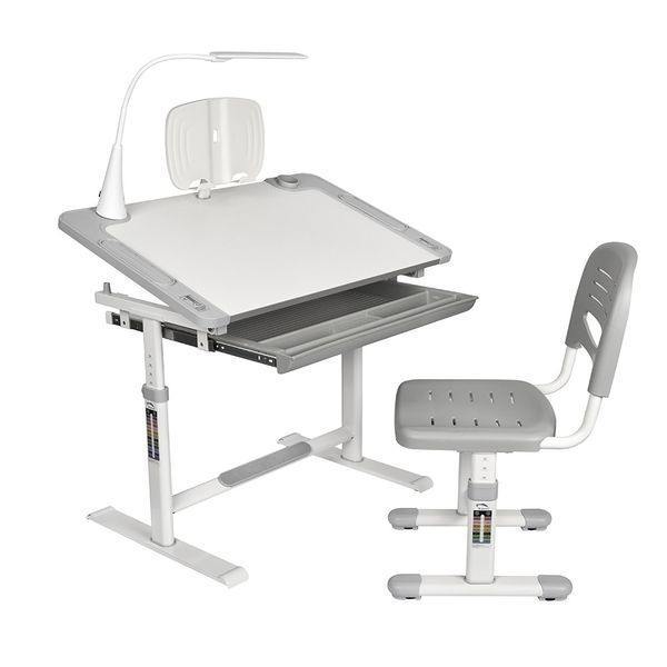 Комплект парта + стілець трансформери FunDesk Littonia Grey 03599685 фото