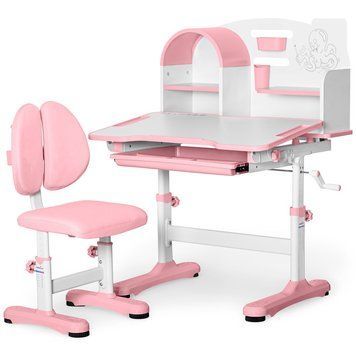 Комплект меблів парта та крісло Mealux Octo Pink BD-33 PN фото