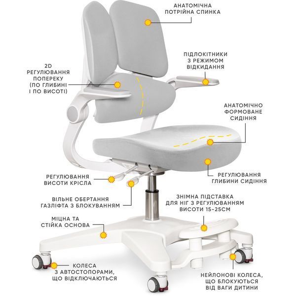 Дитяче крісло Mealux Trident Grey Y-617 G Y-617 G фото