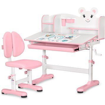 Комплект парта і стілець Evo-Kids BD-29 PN Panda XL BD-29 PN фото