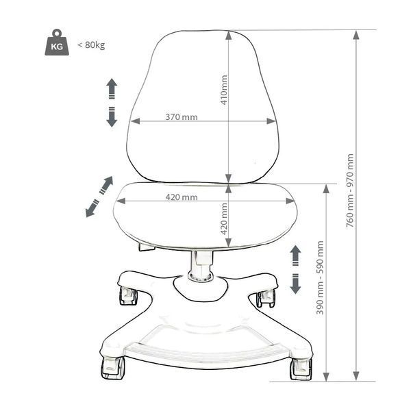 Дитяче ергономічне крісло FunDesk Sorridi Blue 7086682356 фото
