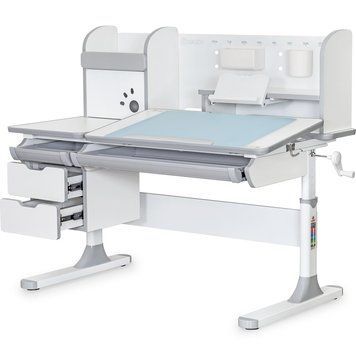 Дитячий стіл Mealux Hamilton Multicolor BD-680 W/G MC+G з полицею BD-680 W/G MC+G з полицею фото