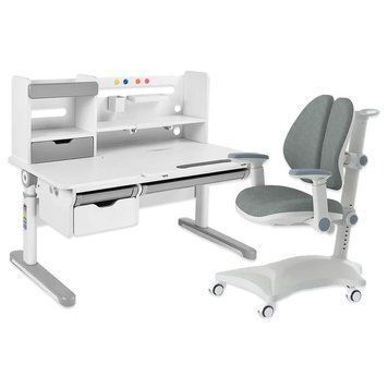 Комплект парта-трансформер Fundesk Pensare Grey + крісло Cubby Magnolia Grey 2987698-5765590 фото