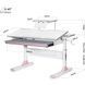 Дитячий стіл з регулюванням висоти Mealux Edmonton Lite Multicolor рожевий BD-610 W/MC + PN + S50 WG фото 3