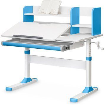 Парта дитяча з регулюванням висоти ErgoKids TH-330 Blue TH-330 W/BL фото