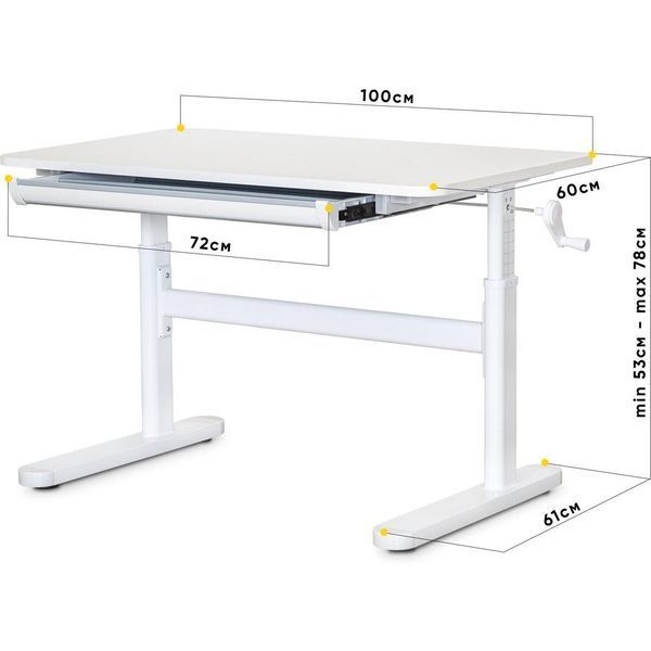 Дитячий стіл Evo-Kids TH-210 Lite White TH-210 W Lite фото