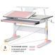 Дитячий стіл Mealux Vancouver Multicolor PN з полицею S50 Pink BD-620 W/G MC+ PN+ S50 фото 5