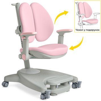 Дитячий стіл Mealux Supra Duo Plus Pink Grey Y-116 KP фото