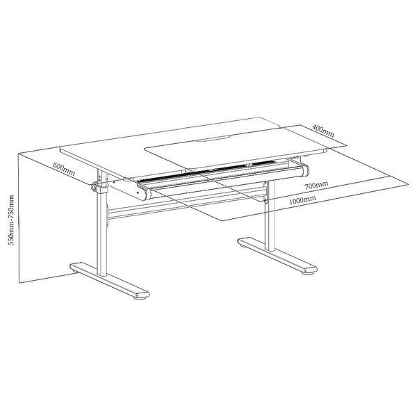 Комплект парта Fundesk Dolore Grey і крісло Fundesk LST9 Grey з підлокітниками 009786 фото