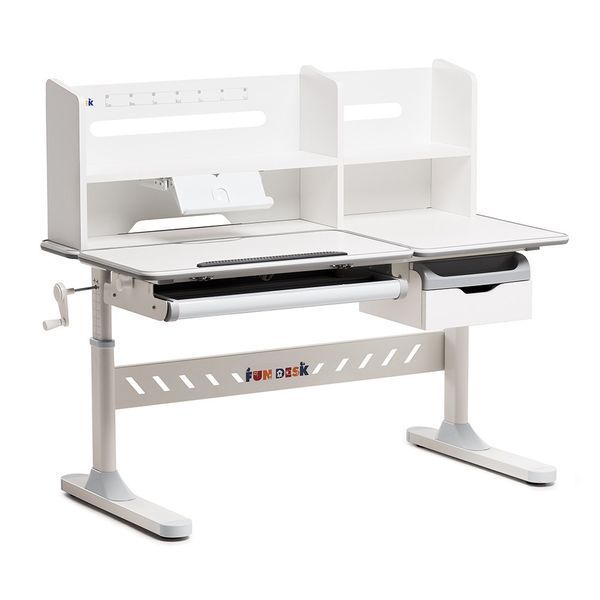 Комплект для підлітка парта Fundesk Fiore II Grey + крісло ортопедичне Cubby Paeonia Grey 1645005941 фото