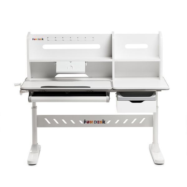 Комплект для підлітка парта Fundesk Fiore II Grey + крісло ортопедичне Cubby Paeonia Grey 1645005941 фото