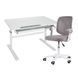 Комплект парта Fundesk Dolore Grey і крісло Fundesk LST9 Grey з підлокітниками 009786 фото 1