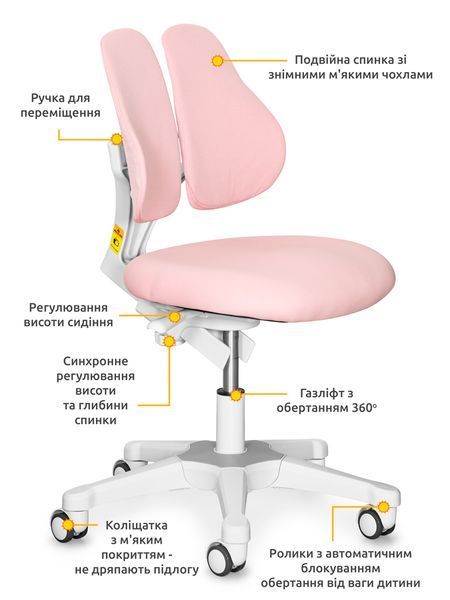 Дитяче крісло Evo-Kids Mio Lite Pink Y-208 KP фото