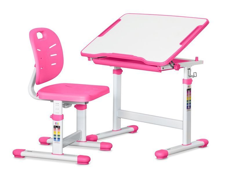 Комплект парта і стілець Evo-kids Evo-06 Ergo Pink Evo-06 Ergo PN фото
