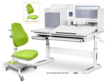 Комплект парта і крісло Mealux Winnipeg Multicolor + Omega Green BD-630 WG/G+Y-220 KZ фото