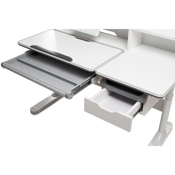 Парта-трансформер Fundesk Fiore II Grey + стілець FunDesk LST3 Blue-Grey 2508765 фото
