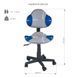 Парта-трансформер Fundesk Fiore II Grey + стілець FunDesk LST3 Blue-Grey 2508765 фото 9