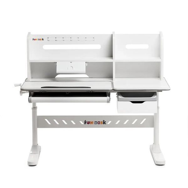 Парта-трансформер Fundesk Fiore II Grey + дитячий стілець FunDesk LST3 Orange 25088671 фото