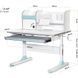 Дитячий стіл Mealux Edmonton Multicolor з полицею BD-610 W/MC + BL BD-610 W/МС + BL з полицею фото 3