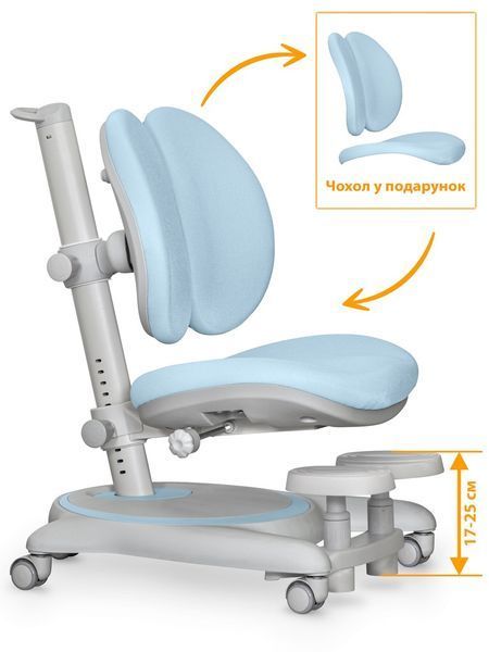Дитяче ортопедичне крісло Mealux Ortoback Duo Base Blue Y-510 KBL Base фото