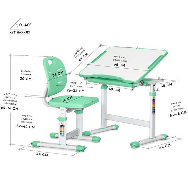 Комплект Evo-kids (стіл+крісло) Evo-06 Plus Z Evo-06 Plus Z фото